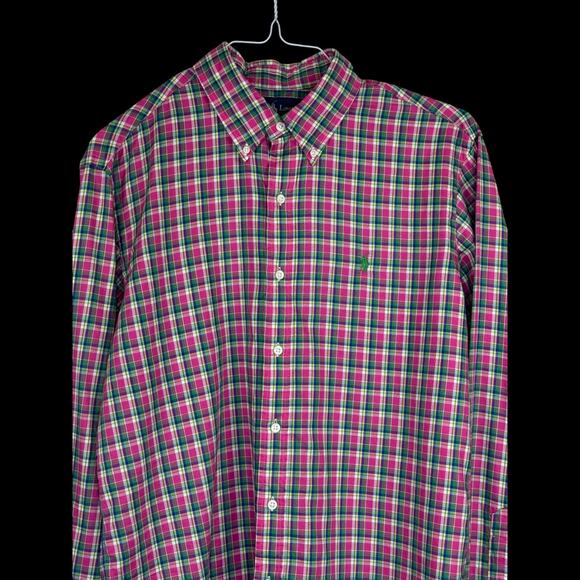 Ralph Lauren Men’s Plaid Button Down Shirt Large Multicolor Long Sleeve Cotton - Picture 3 of 14